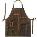 European and American Vintage PU Leather Apron